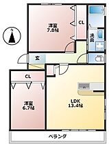 岐阜県大垣市和合本町2丁目（賃貸アパート2LDK・2階・65.00㎡） その2