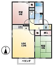 セジュール黒田B棟 102 ｜ 岐阜県安八郡輪之内町下大榑新田（賃貸アパート2LDK・1階・62.10㎡） その2