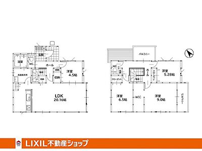 間取り：2024年11月完成しました。全居室フローリングの4LDK新築戸建て♪