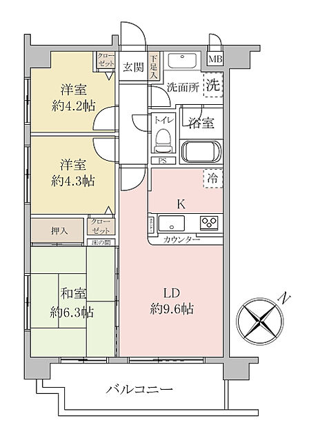 南角部屋につき、陽当たり良好です!
