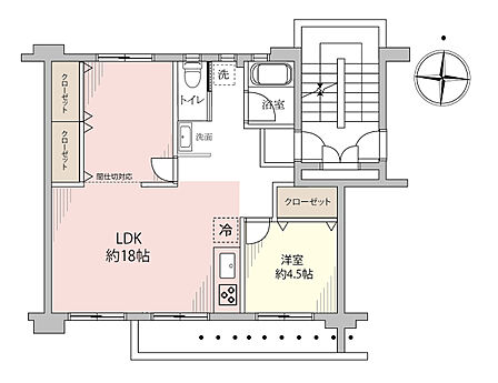 1LDK 間取り