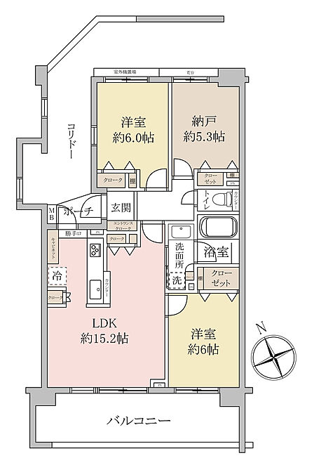 図面と現況に相違がある場合は現況優先とします。独立感のある玄関ポーチです。