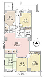 グリーンパーク西保木間 4SLDKの間取図画像