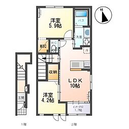 プレジール人来田 2階