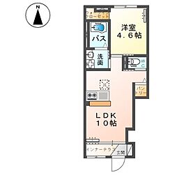 仮)本庄市T様アパート新築工事 1LDKの間取図画像