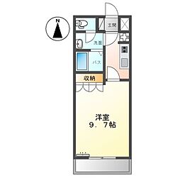 グリルス2 1Kの間取図画像
