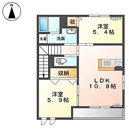 エスコート・けやき 2LDKの間取図画像