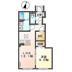越谷市千間台西5丁目アパート新築工事 1LDKの間取図画像
