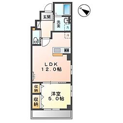木更津市金田東4丁目新築マンション 1LDKの間取図画像