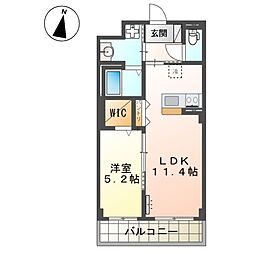 (仮称)千葉市中央区都町新築マンション 1LDKの間取図画像
