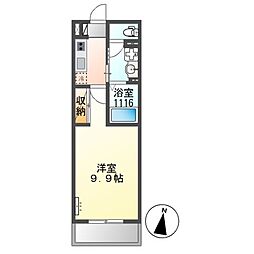 ＡＲＵＫＡＳ（アルカス） 3階1Kの間取り