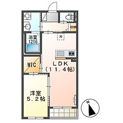 フィオリーナ・モネ 1LDKの間取図画像