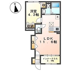 Lumiere・Arv(ルミエール・アルヴ) 1LDKの間取図画像