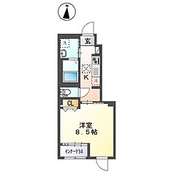 ヒルステージ野方 1Kの間取図画像