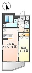 CHIGURA湯島 -チグラユシマ- 1LDKの間取図画像