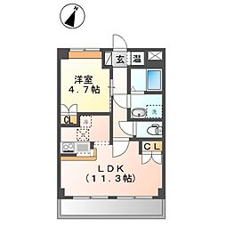 グレースヴィラS.T. 1LDKの間取図画像