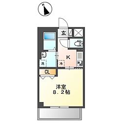Arume本蓮沼 1Kの間取図画像