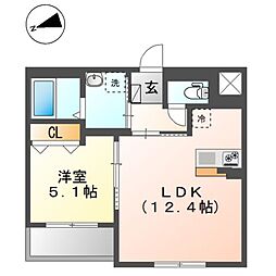 仮)京島3丁目マンション新築工事 1LDKの間取図画像