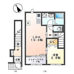 間取図画像 1LDK