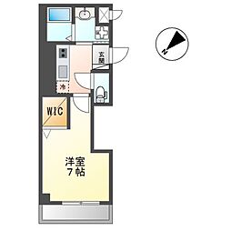 ルミナス 1Kの間取図画像