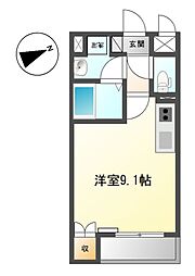 アメイジア玉川学園 ワンルームの間取図画像