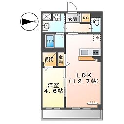 仮)中村区鳥居西通2丁目新築マンション 1LDKの間取図画像