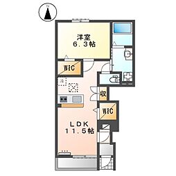 Extend 1LDKの間取図画像