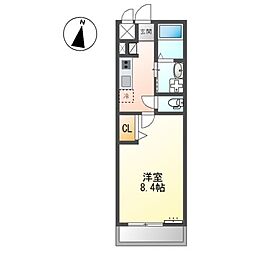 ペガサスII 1Kの間取図画像