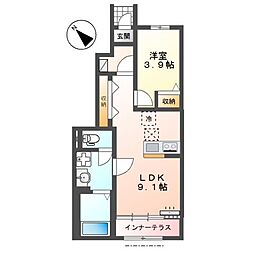 仮)リバーヒルズ春日町 1LDKの間取図画像