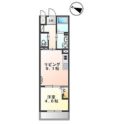 クリンピアMK 1LDKの間取図画像