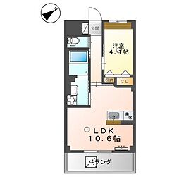 (仮称)門司区松原新築マンション 1LDKの間取図画像