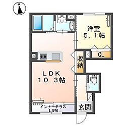 グランノヴァ 1LDKの間取図画像
