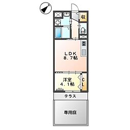 仮)福岡市南区野間新築マンション 1LDKの間取図画像
