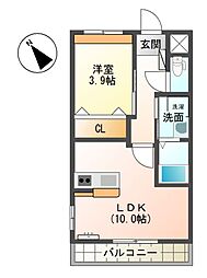 レオーネファースト 1LDKの間取図画像