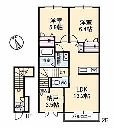 間取図画像 2SLDK