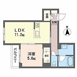 アメリス 1LDKの間取図画像