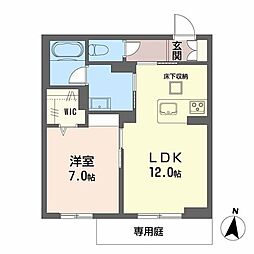 ノルディア野田 1LDKの間取図画像