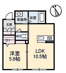 グランヘリテージ 1LDKの間取図画像