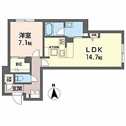 クロムノワール(BELS認証) 1LDKの間取図画像