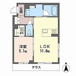 アイ・ヴィラ 1LDKの間取図画像