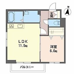 GRANCE大元駅前 1LDKの間取図画像