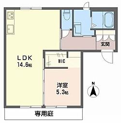 カーサツインクル1 1LDKの間取図画像