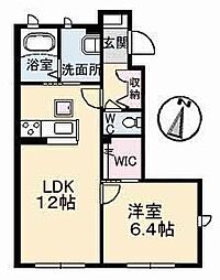 ブリエノーヴァ 1階1LDKの間取り