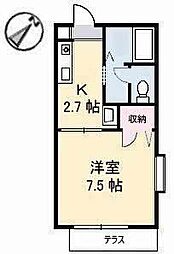 ノースヴェレッジ3A 1Kの間取図画像