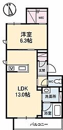 マグノリアカリーノ 1LDKの間取図画像