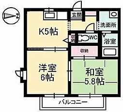 ディアスマーサ 2Kの間取図画像
