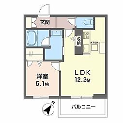 エターナ 1LDKの間取図画像