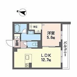 竹仲屋 1LDKの間取図画像