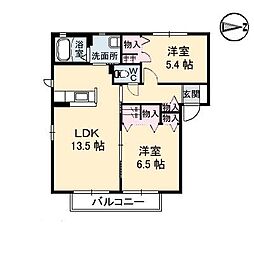 ビットミストラルC 2LDKの間取図画像