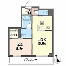 Partesonore 1LDKの間取図画像